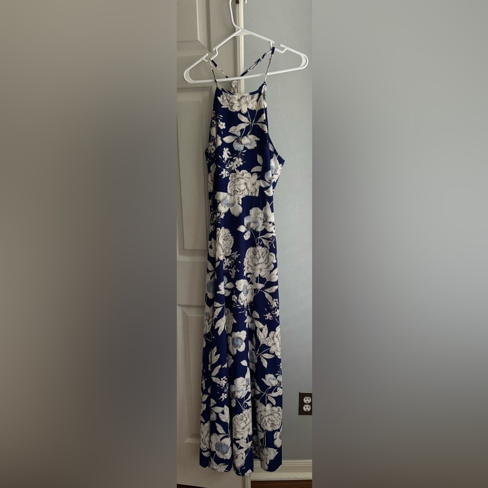Floral Navy Blue Dress